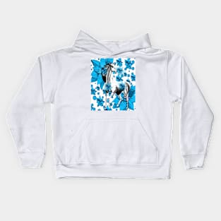 HORSE AND FLOWERS Kids Hoodie